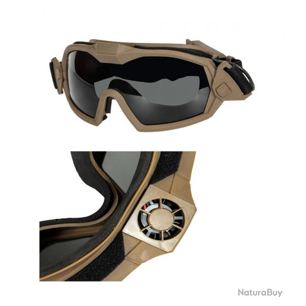 Masque tactique avec ventilateur et deux crans- Tan - GFT