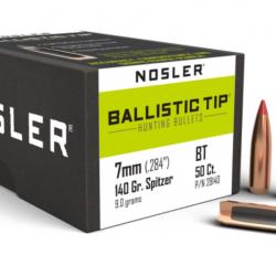 50 Ogives NOSLER Ballistic Tip Cal.7mm  (.284") 140gr / 28140