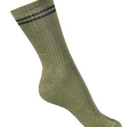 Chaussettes homme et femme épaisses robustes en coton kaki loisirs 37/39 vert kaki