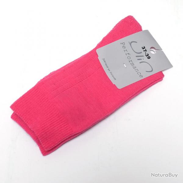 Chaussettes homme et femme fines laine mrinos spciale chaussure  membrane respirante 40/42 rose F