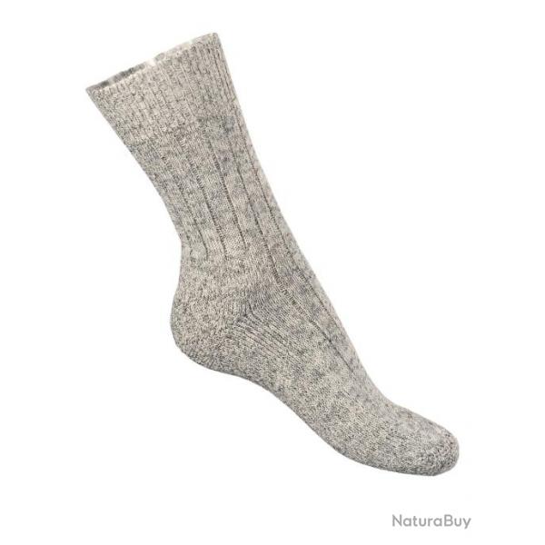 Chaussettes chaudes homme et femme paisses laine gris chin 43/45 gris chin