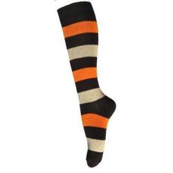 Chaussettes hautes rayées coton femme 34/36 rayé marron orange