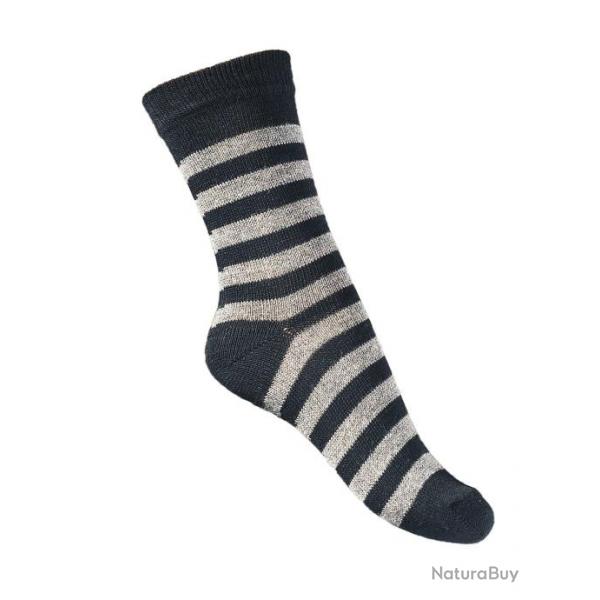 Offre ds 3 paires de chaussettes rayes coton Femme 37/39 ray noir gris