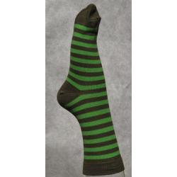 Offre dès 3 paires de chaussettes rayées coton Femme 34/36 rayé  vert / kaki