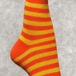 Offre dès 3 paires de chaussettes rayées coton Femme 34/36 rayé orange 2 -jaune