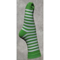 Offre dès 3 paires de chaussettes rayées coton Femme vert  31/33