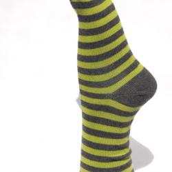 Offre dès 3 paires de chaussettes rayées coton Femme 34/36 rayé vert gris