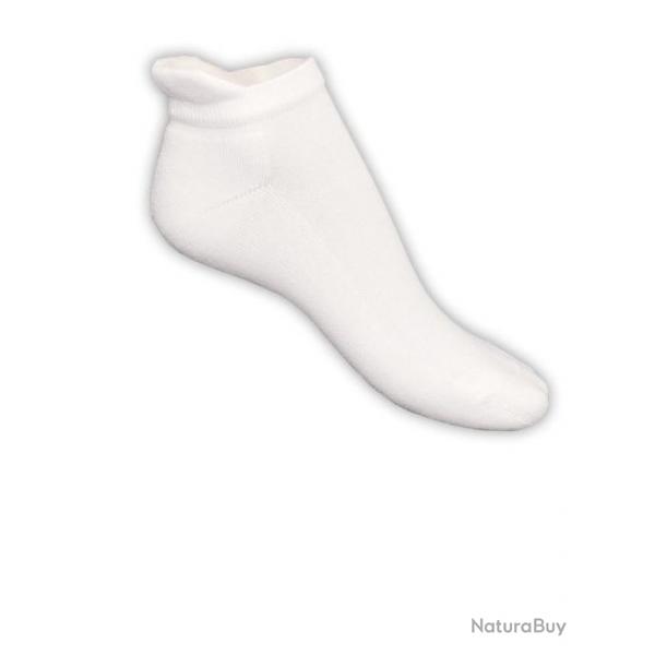 Socquettes sport en coton bouclettes 34/36 blanc