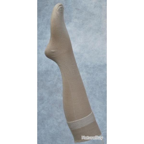 Chaussettes femme hautes non comprimantes en bambou  40/42 beige