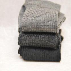 Chaussettes homme chaudes et fines laine mérinos non comprimantes noir  40/42