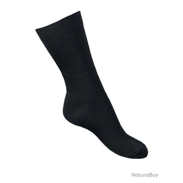 Chaussettes homme laine mrinos trs fine noir  46-48