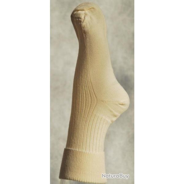 Chaussettes chaudes femme laine mrinos non comprimantes femme 34/36 blanc cru