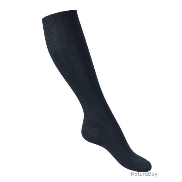 Chaussettes hautes laine mrinos non comprimantes homme noir  40/42