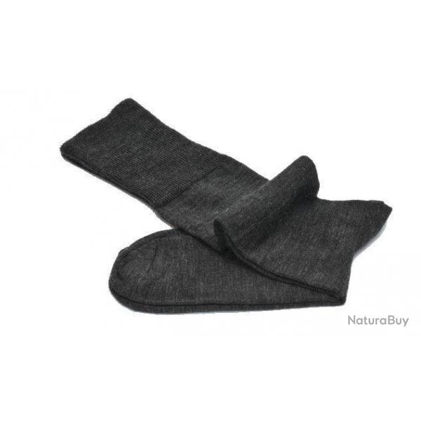 Chaussettes hautes laine mrinos non comprimantes homme 40/42 gris anthracite