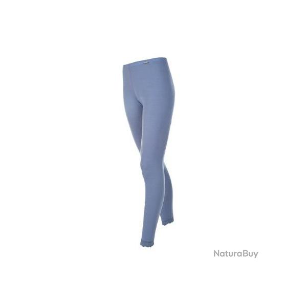 Leggings femme chaud pure laine mrinos noir, cru, dentelle S (small) Bleu gris