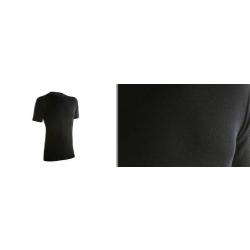 Tee shirt noir homme manches courtes pure laine mérinos noir  L (large)