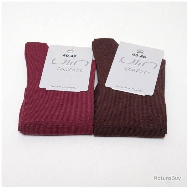 Chaussettes de ville homme fil d'cosse haute qualit 43/45 brun