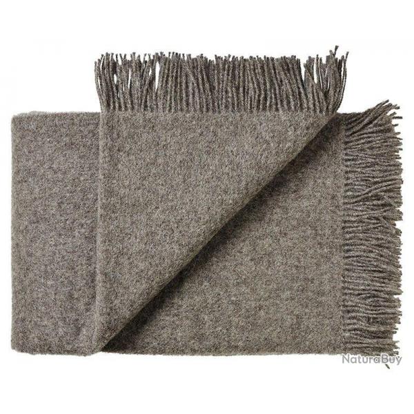 Plaid gris anthracite en pure laine vierge scandinave gris anthracite