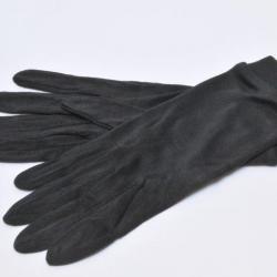 Sous gants soie naturelle homme et femme noirs noir  S (small)