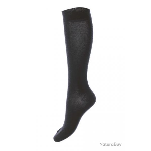 Chaussettes homme et femme hautes laine trs fine raye ou uni 40/45 Haut/genou gris anthracite