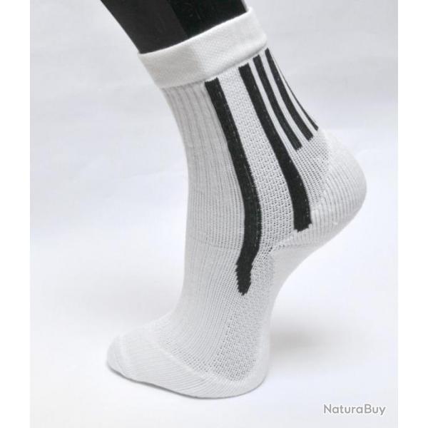 Chaussettes homme et femme coton sport techniques blanc ou noir 43/45 blanc