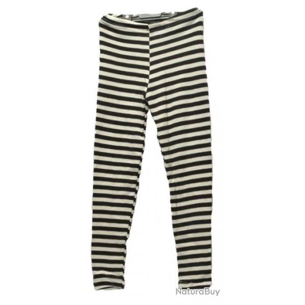 Leggings pantalon de pyjama enfant laine et soie ray  ray marron&beige  90-100 cm