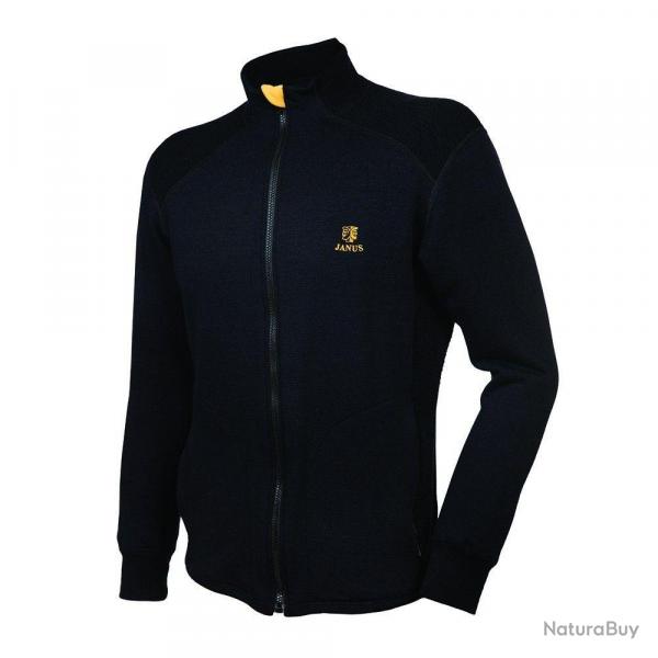 Veste sport jogging homme en laine mrinos noir noir  2XL