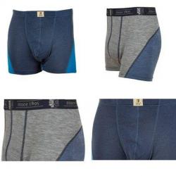 Boxer thermique sport homme en pure laine mérinos gris ou bleu XXL (2XL) bleu /marine