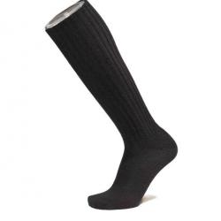 Chaussettes chaudes hautes pure laine femme et homme noir  35/39