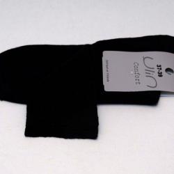 Chaussettes non comprimantes coton femme et homme jambes sensibles noir  43/45