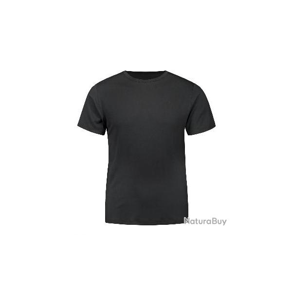 Tee shirt homme en laine et soie Noir ou Gris ou Gris chin noir  XS (extra small)