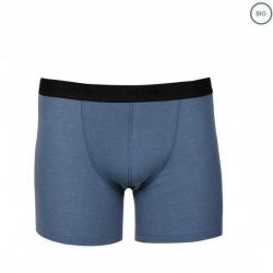 Boxer Homme maille côtelée en pure laine mérinos BIO bleu  XL (extra large)