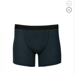 Boxer Homme maille côtelée en pure laine mérinos BIO XXL (2XL) bleu nuit