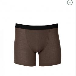 Boxer Homme maille côtelée en pure laine mérinos BIO XXL (2XL) beige foncé