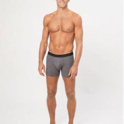 Boxer Homme maille côtelée en pure laine mérinos BIO XXL (2XL) gris anthracite