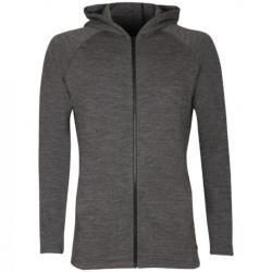 Veste Sweat à capuche chaud homme pure laine mérinos gris anthracite gris  44