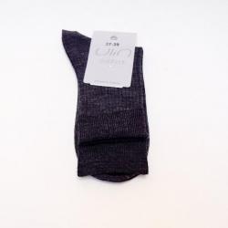 Chaussettes fines ville femme laine mérinos non comprimantes 40/42 gris anthracite