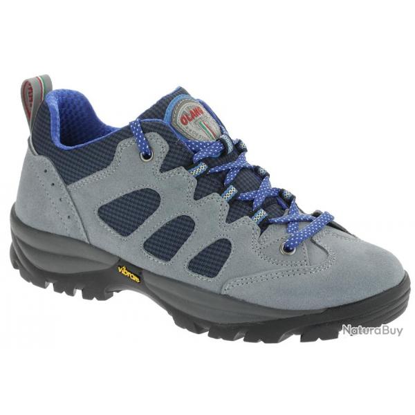 Chaussures de marche en cuir hydrofuge bleu ou gris Olang Tures gris