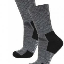 Lot de 2 paires de chaussettes chaudes en laine gris  36-39