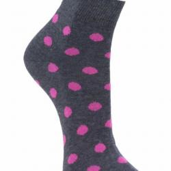 Chaussettes fantaisie à pois en coton pour femme 40/42 rose Fushia