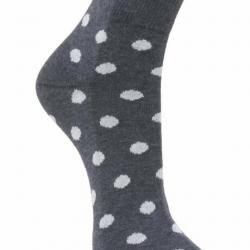 Chaussettes fantaisie à pois en coton pour femme 40/42 blanc écru