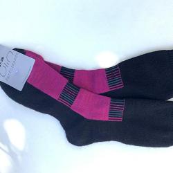 Chaussettes chaudes en laine idéales au ski Noir ou Fushia  40/42 noir fushia