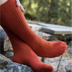 Chaussettes homme et femme en laine mérinos Top Confort 37/39 rouge orangé