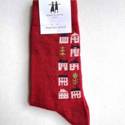 Chaussettes fantaisies de créateur  rouge 35/39