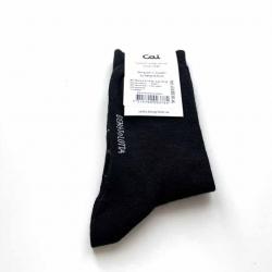 Chaussettes pure laine mérinos à motifs noir  35/39