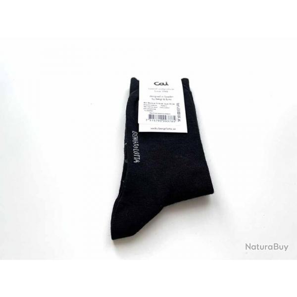 Chaussettes pure laine mrinos  motifs noir  35/39