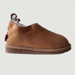 Chaussons nordiques chauds en peau de mouton lainée SALLY 41 moka