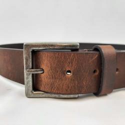 Ceinture en cuir de vache véritable marron