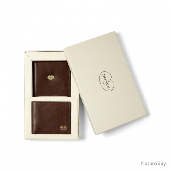 Coffret cadeau Le Chameau portefeuille pour permis + portefeuille