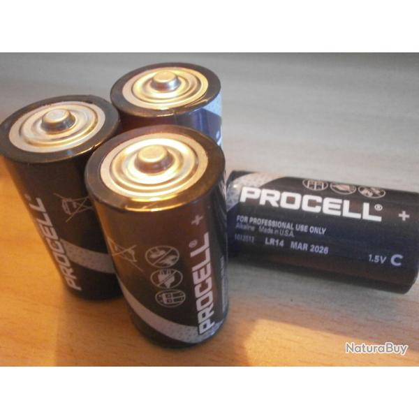 lot de 4 piles LR14 C 1,5V neuves